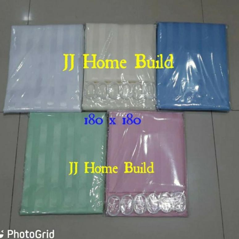 Shower Curtain/Tirai Kamar Mandi 180x180 Cm Textil Tebal/Tirai Kamar Mandi Waterproof