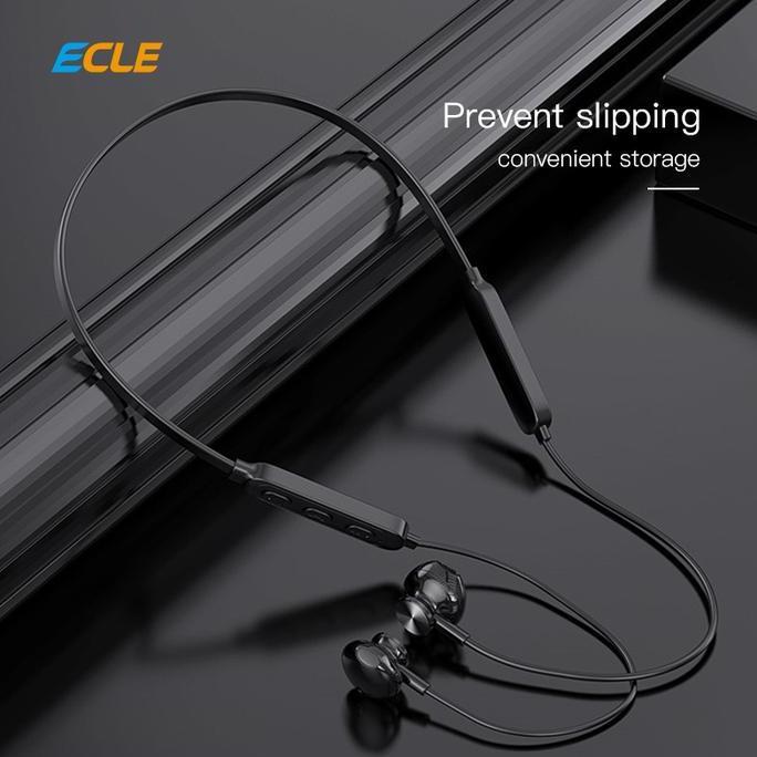 Ecle Simple Sport Earphone Hitam Headset Olahraga Ringan