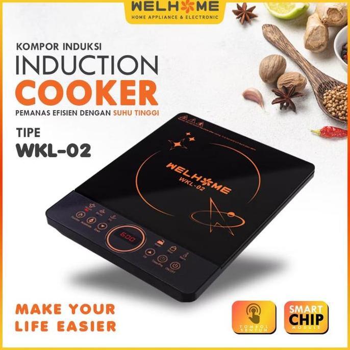 Welhome Kompor Induksi Cooker Wkl-03 Pemanas Efisien Suhu Tinggi Tipe Wkl-01/02/03 Termurah Ideal Un