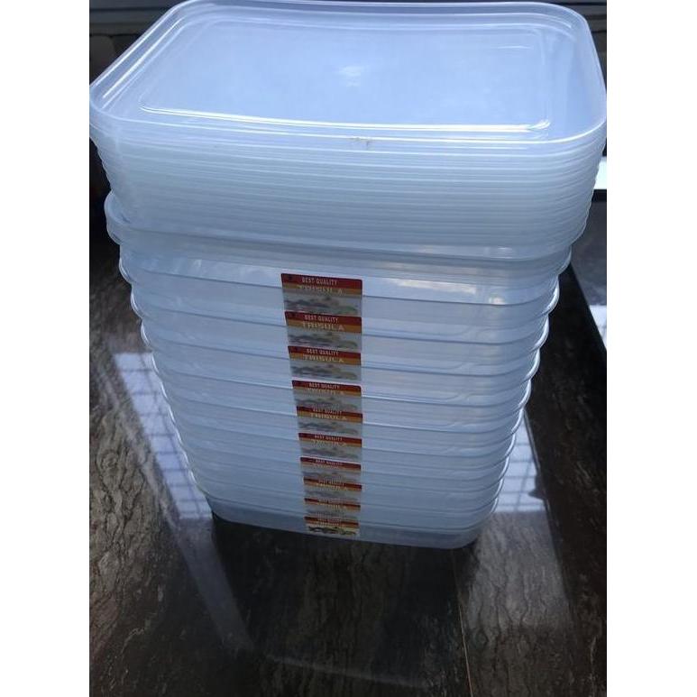 TOPLES KOTAK Makanan Plastik Sayur Transparan KMP MUTIARA 900 ML
