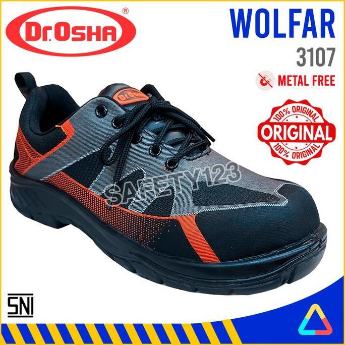 Dr OSHA 3107 Wolfar Metal Composite Sepatu Safety Shoes Sporty