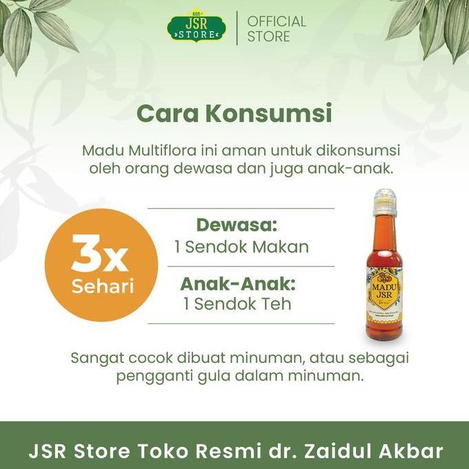 MADU JSR REKOMENDASI DR ZAIDUL AKBAR - MADU MULTIFLORA 360GRAM JSR ORIGINAL DR ZAIDUL AKBAR