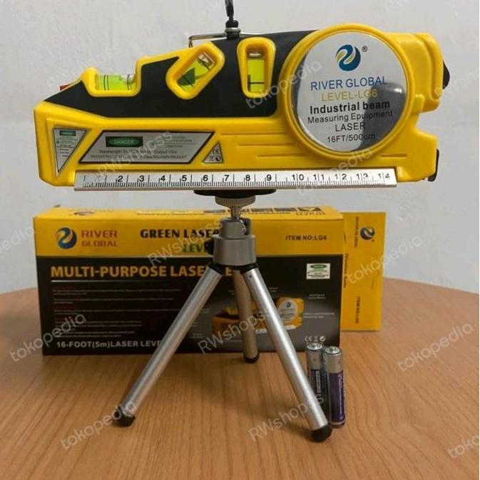 Stationery- Laser Waterpass Digital Magnet Non Magnet Meteran Green Hijau