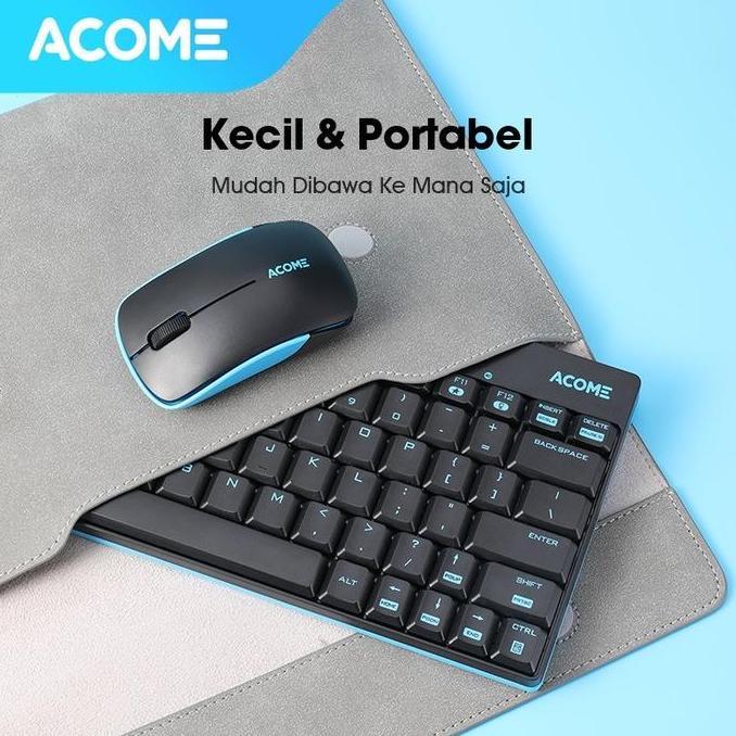 Acome Keyboard & Mouse Wireless Portable 1600DPI AKM2000