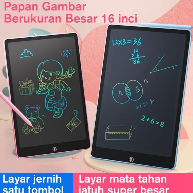 LCD Writing Board Drawing Tablet 16 inch Papan Tulis Anak Board