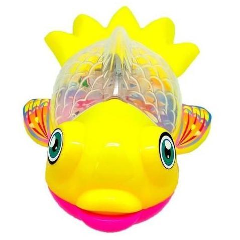 PROMO - Mainan Ikan Mas Koki KOI JUMBO Jalan Nyala Lampu Suara TALI /mainan anak murah /kado mainan 