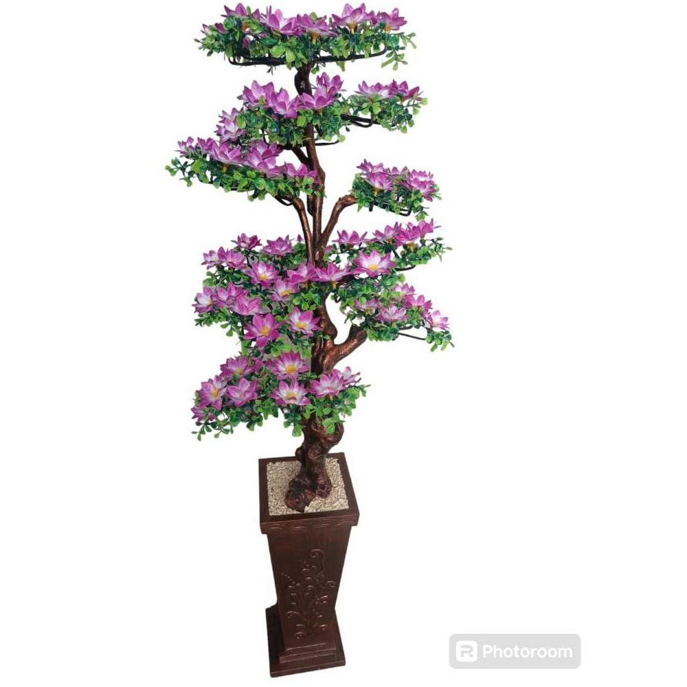 [Bunga Set Pot] Pohon Hawai Artificial Tinggi 140 Cm Jumbo / Bunga Hias Sudut / Pohon Bunga Hawai Ar