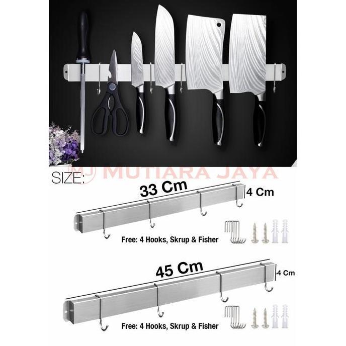 PLATO Gantungan Magnet Dapur Tempel Stainless Magnetic Holder