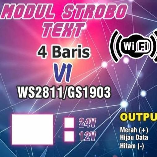NARDJIOSO modul Strobo running text 4 baris