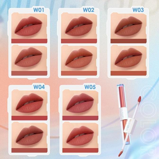 Lipstudio- Focallure 2 In 1 Liquid Lipstick Matte Dual Stick Tahan Lama Hingga 16 Jam | Matte Lipsti