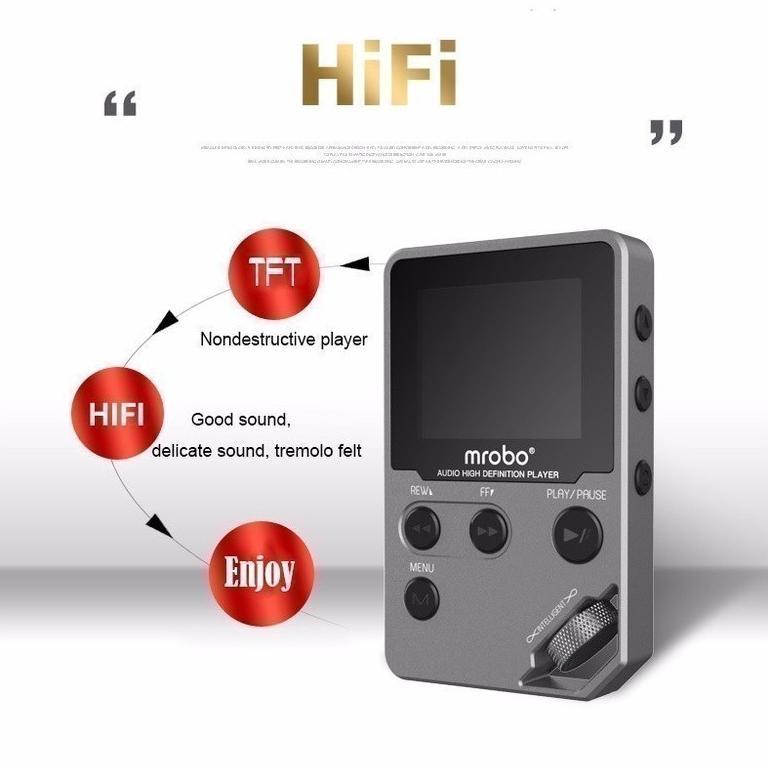 Grosirunik99 Mrobo C5 8Gb - Mp3 Mp4 Digital Audio Player Lossless Hd Flac