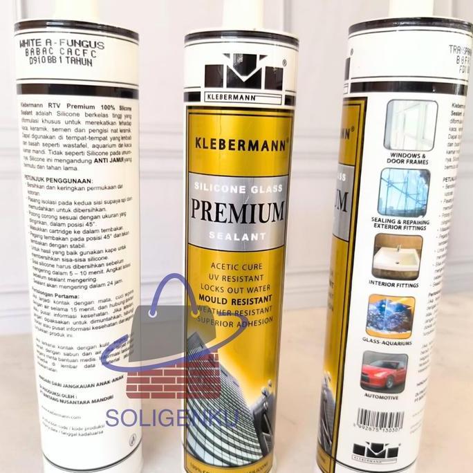 Lem Kaca Botol Anti Jamur Sealant Aquarium Klebermann Silicone Warna Putih Hitam Clear Sealant Asam 