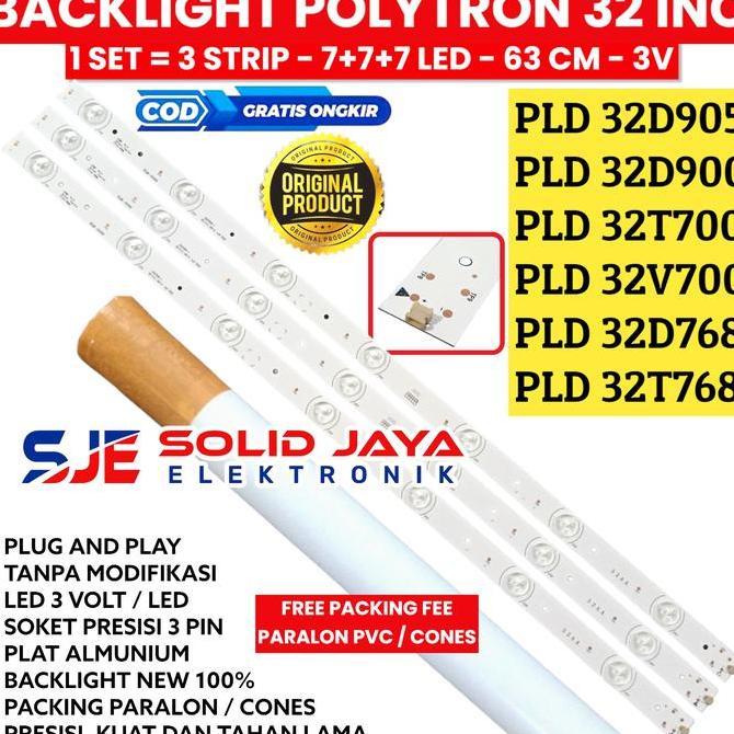 Akusesari- Backlight Tv Led Polytron 32 Inc Pld 32D905 32D900 32T700 32V700 32T768 Lampu Bl 7K 3V 7 