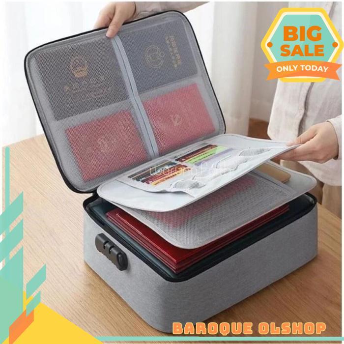 TAS KOPER DOKUMEN ANTI AIR PASSWORD TRAVEL BAG PENYIMPANAN SURAT PENTING / TAS DOKUMEN TEMPAT BERKAS