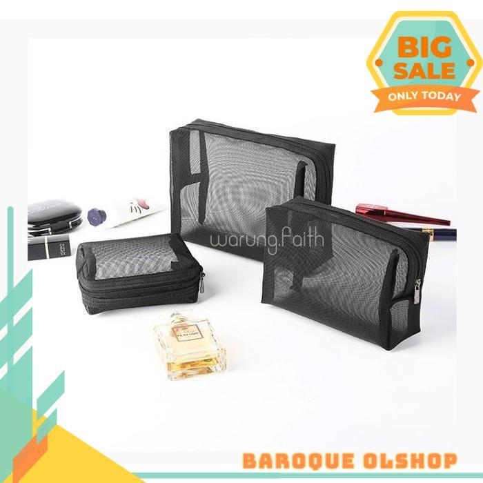 POUCH JARING POUCH KOSMETIK TAS JARING MAKE UP TEMPAT ALAT TULIS KUAS LIPSTICK SKINCARE /  TAS KOSME