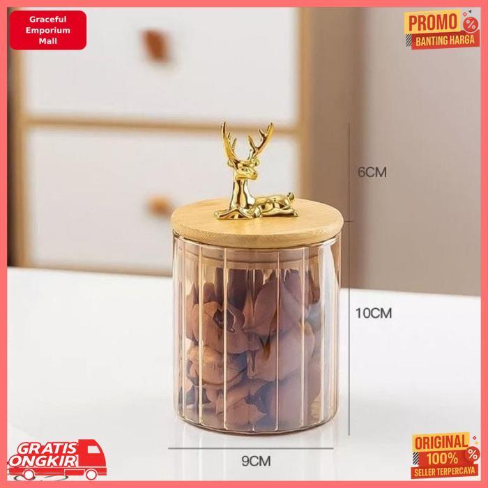 Murah Toples Makanan Serbaguna Toples Gold Toples Aesthetic Toples Kue Toples Kaca Lebaran Toples Ka