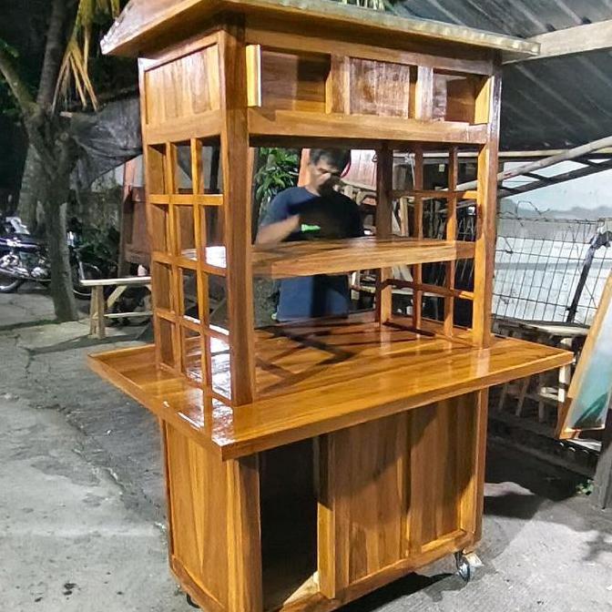 Terlaris Gerobak Angkringan Mini Rak Tengah