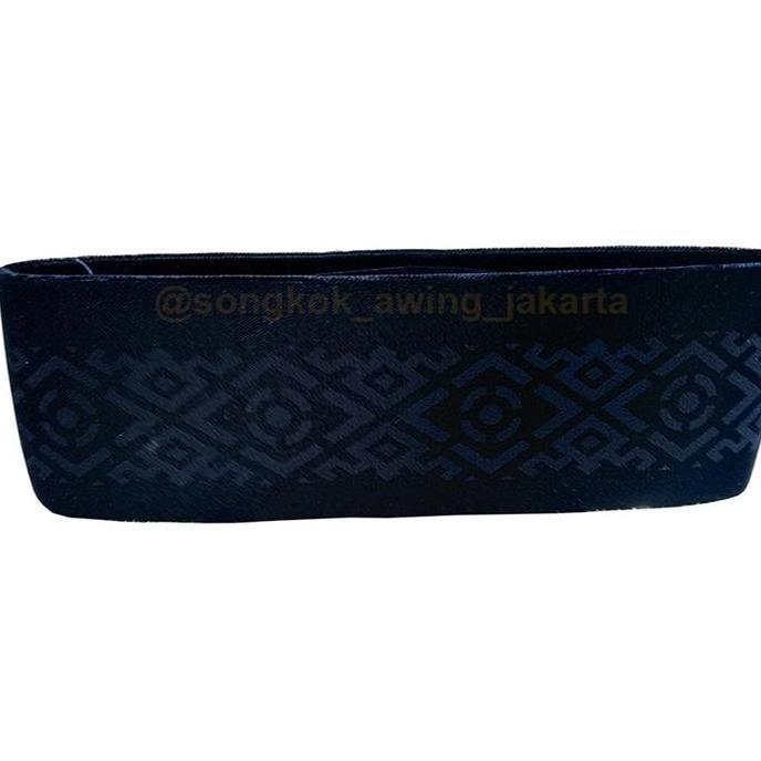 Songkok Peci Awing AC Motif Laser Kopiah Hitam Dewasa