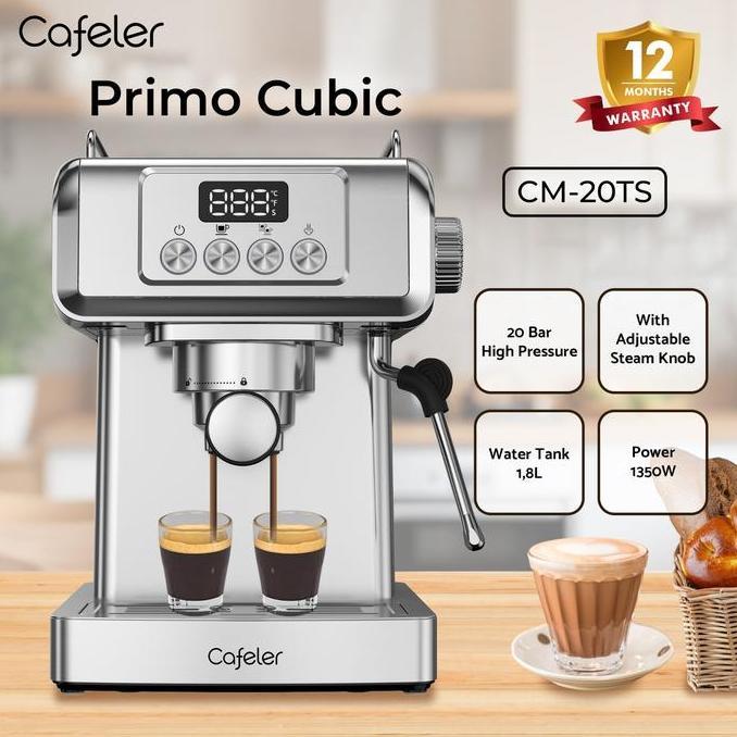 Terlaris Cafeler Mesin Kopi Espresso 20 Bar Coffee Maker Stainless Steel