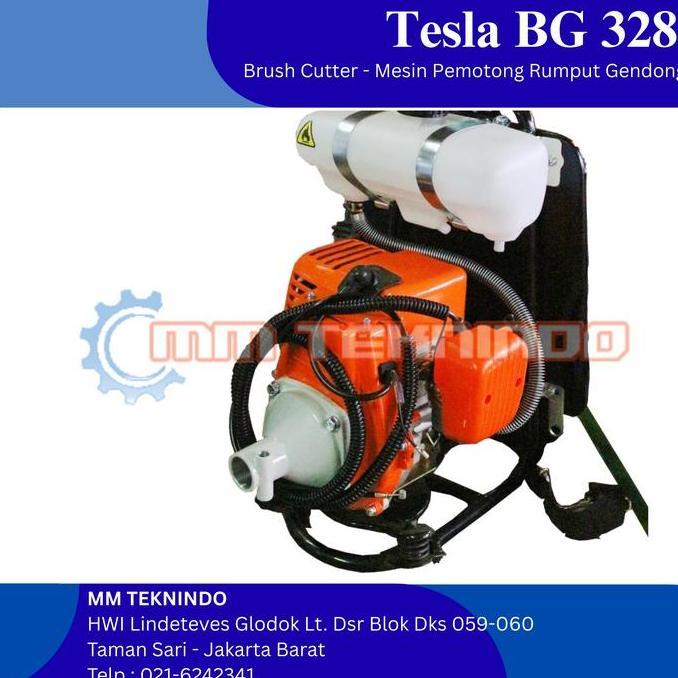 Terlaris Tesla Bg 328 - Brush Cutter - Mesin Pemotong Rumput Gendong ( 2 Tak )