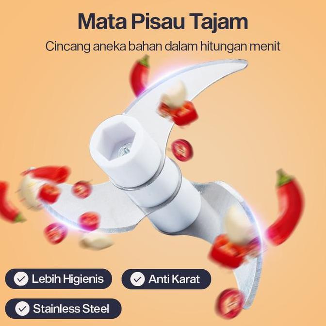 PROMO HARI INI - Food Chopper SQRS / Copper / Coper Manual / Mini Blender Penggiling Bumbu Electric