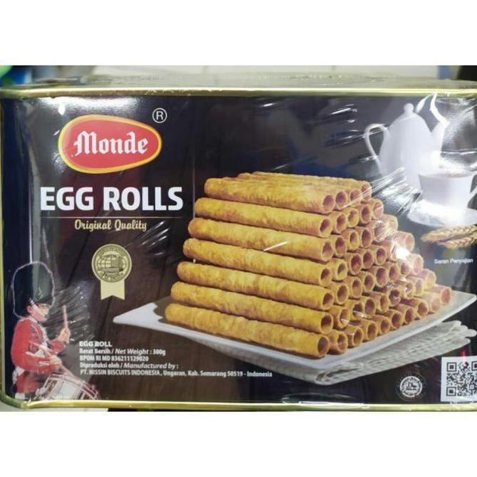 MONDE Egg Roll Tin 300g kue wafer biskuit semprong kaleng enak murah HI