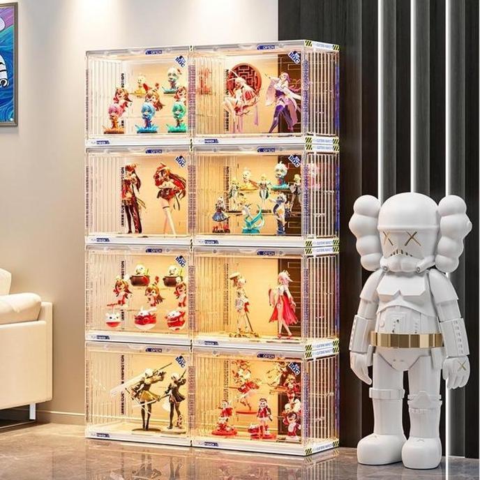 Murah Kotak Display Akrilik/Rak Akrilik Transparan/Rak Kosmetik/Kotak Penyimpanan Boneka Akrilik Mik