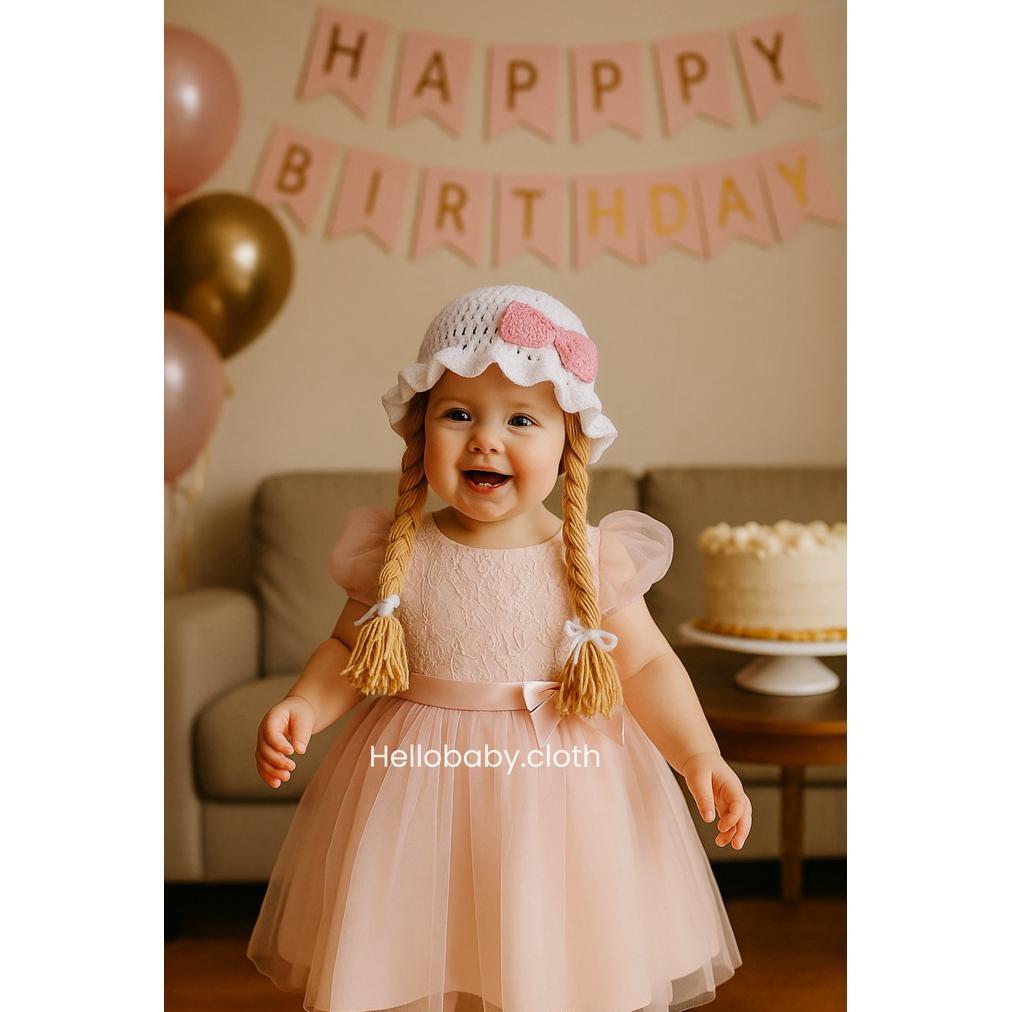 Topi Rajut Kepang PITA/Topi Rajut Anak/Topi Bonet PITA