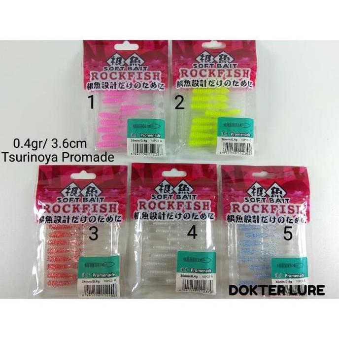 Softlure TSURINOYA PROMENADE 3.6cm isi 10 Casting UL Ultralight