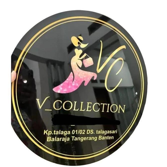 ready Plang nama toko Bulat, Plang nama ruangan, plang nama akrilik, Plang Logo,custom Ukuran&free d