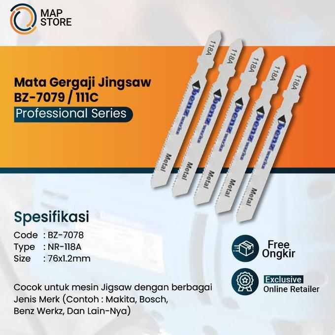 Soon- Jigsaw Blade Premium 118A (Metal) / Mata Gergaji By Benz Werkz