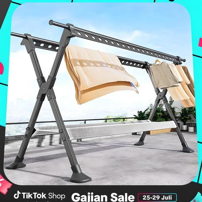 Jemuran Baju Besi Tebal Dan Jemuran Jemuran Baju Lipat Jemuran Pakaian Portable Jemuran Hanger