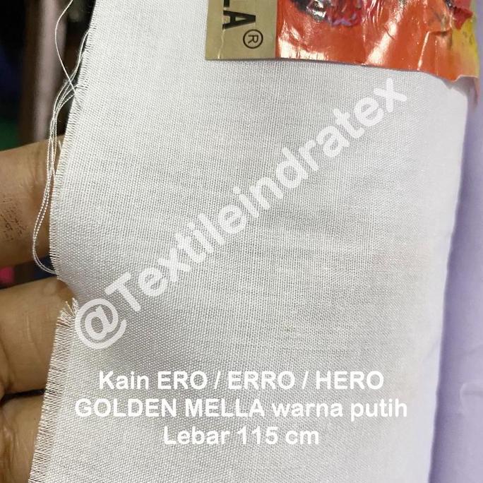 ( per 1 roll ) kain furing ero erro hero GOLDEN MELLA PUTIH sariwarna rollan lebar 115 cm isi 27 met