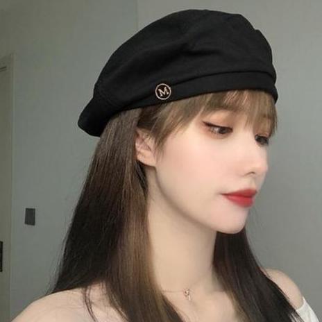 Kvinna- Caramel - Topi Baret Selebgram Pelukis Korea Wanita Dewasa M Vintage Retro Fashion Outfit Pe