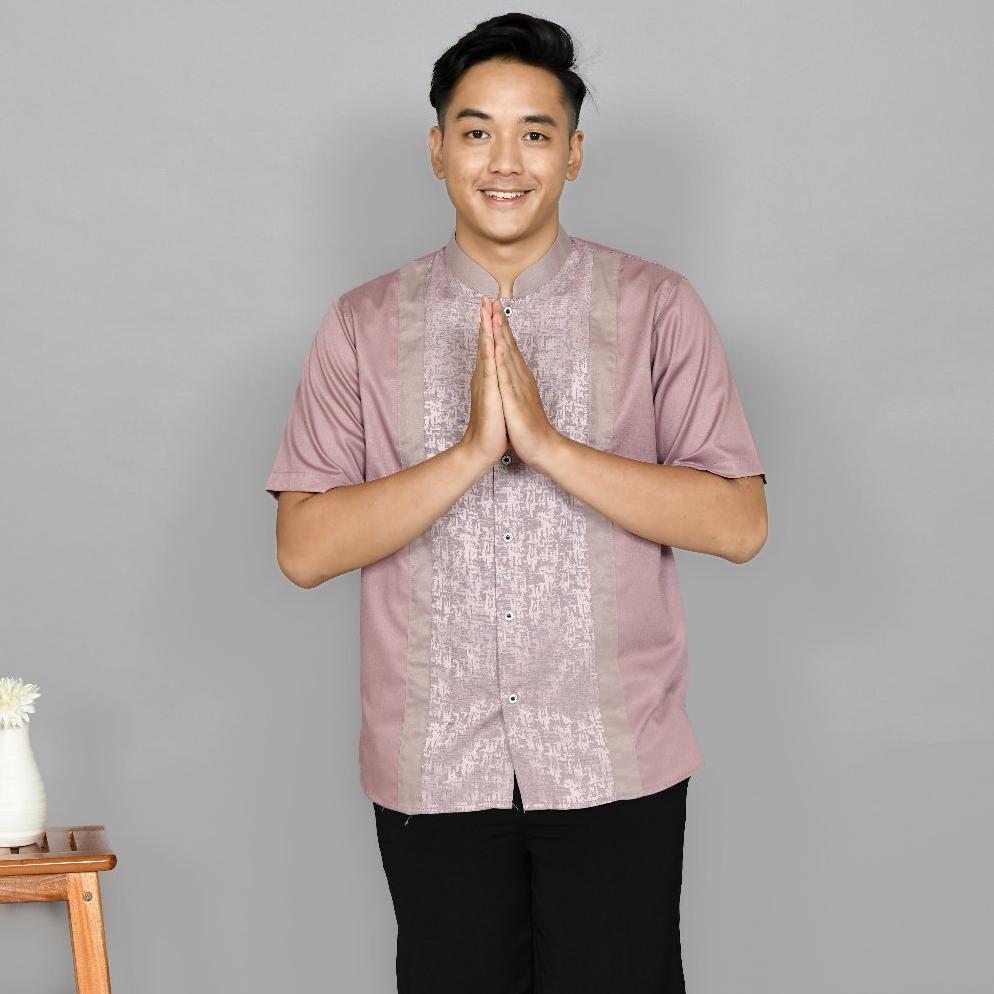 (Ready) Adhipa Zavian Koko Pria Warna Ungu Lavender Soft Promo Terbaru