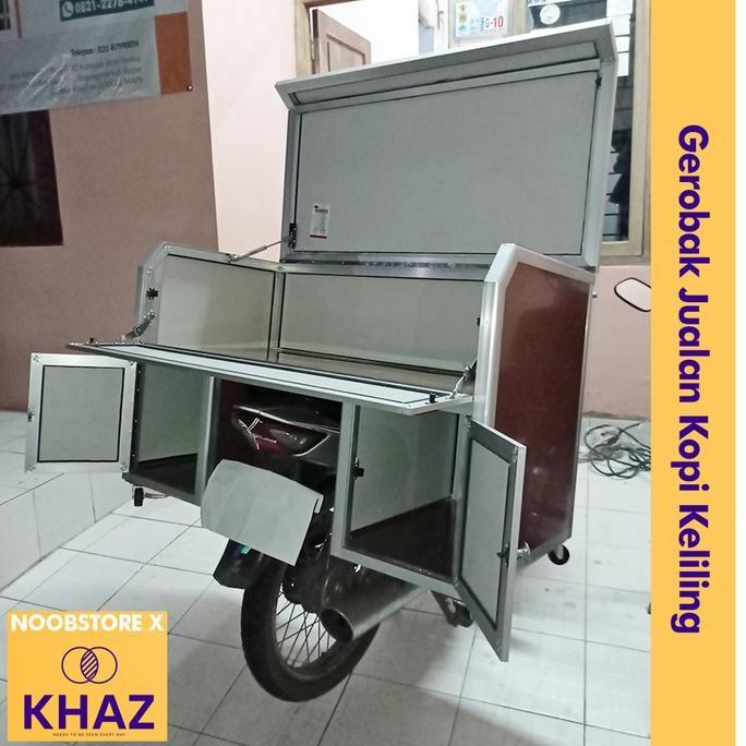 Terlaris Gerobak Motor Kopi Keliling / Gerobak Jualan Dimotor / Gerobak Rombong