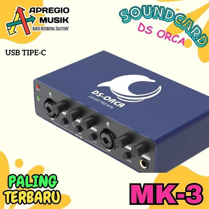 DS ORCA DS-ORCA MK3 MK 3 MK III MK-III  Soundcard USB audio interface recording 2 Track terbaru
