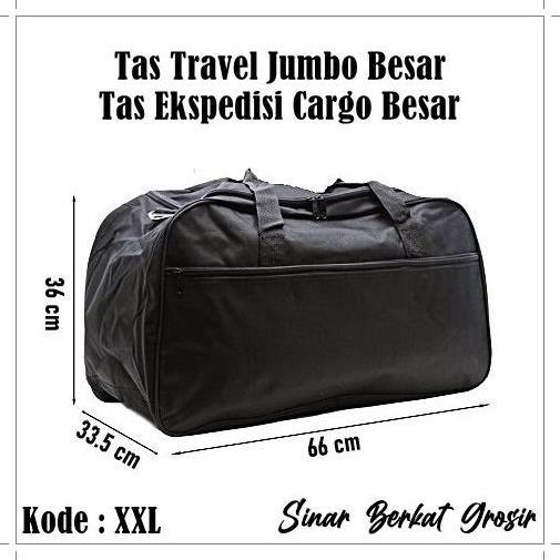 HARGA TERBAIK - Tas Pakaian Jumbo / Tas Travel Militer Army Hitam / Tas Barang Besar