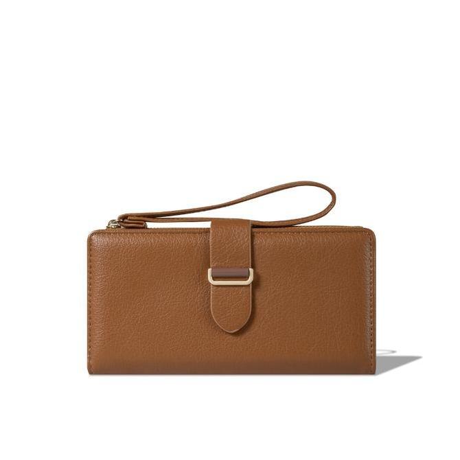 STOK TERBATAS - C2 Ferline Brown Leather Wallet - Dompet Kulit Wanita