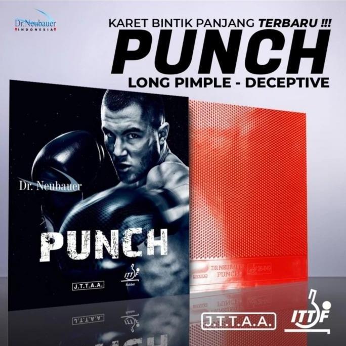 NEW Karet Bat Tenis Meja Pingpong Dr. Neubauer Punch OX Bintik Panjang