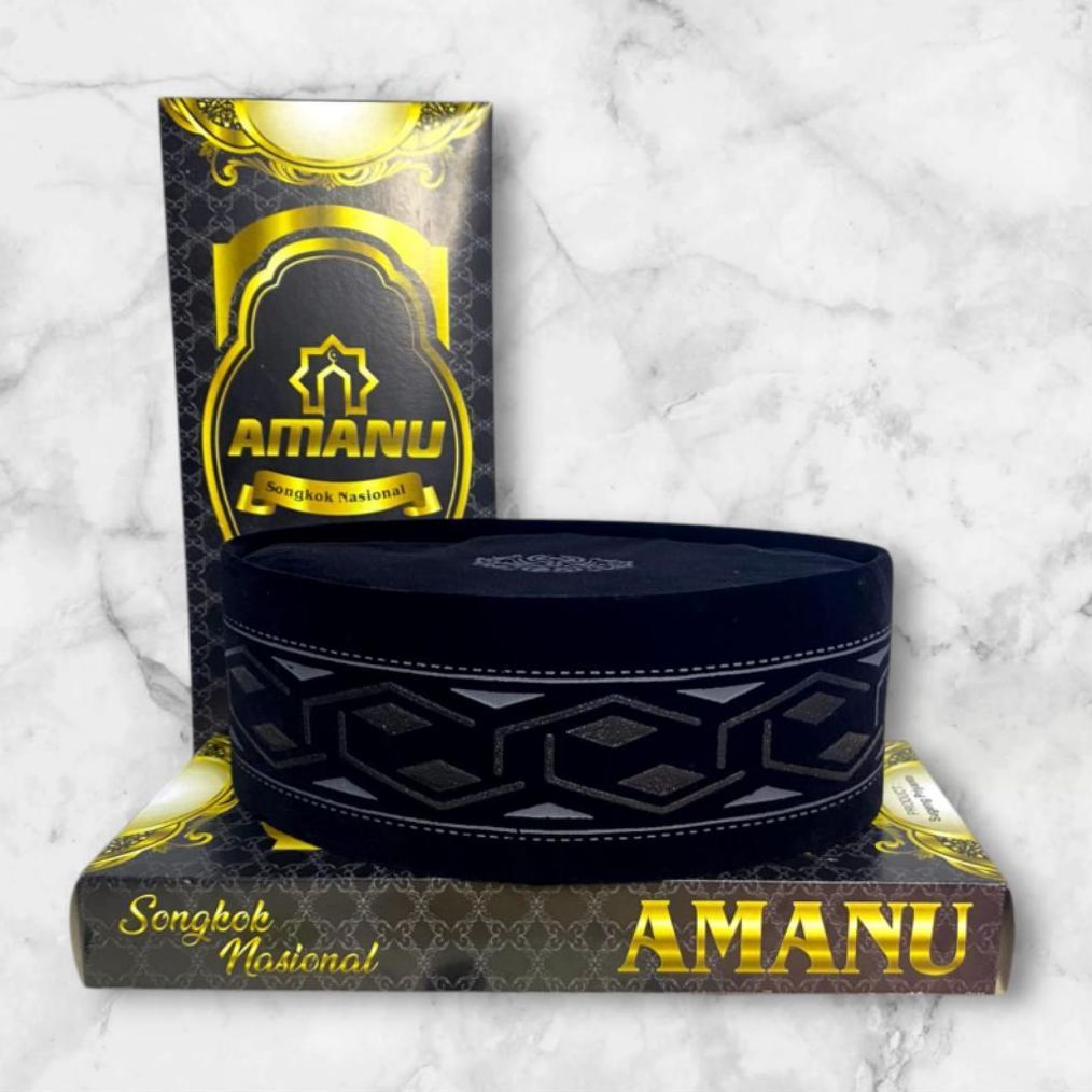 Murah Songkok Full Ac Motif 3D Batik Hitam/Peci 3D