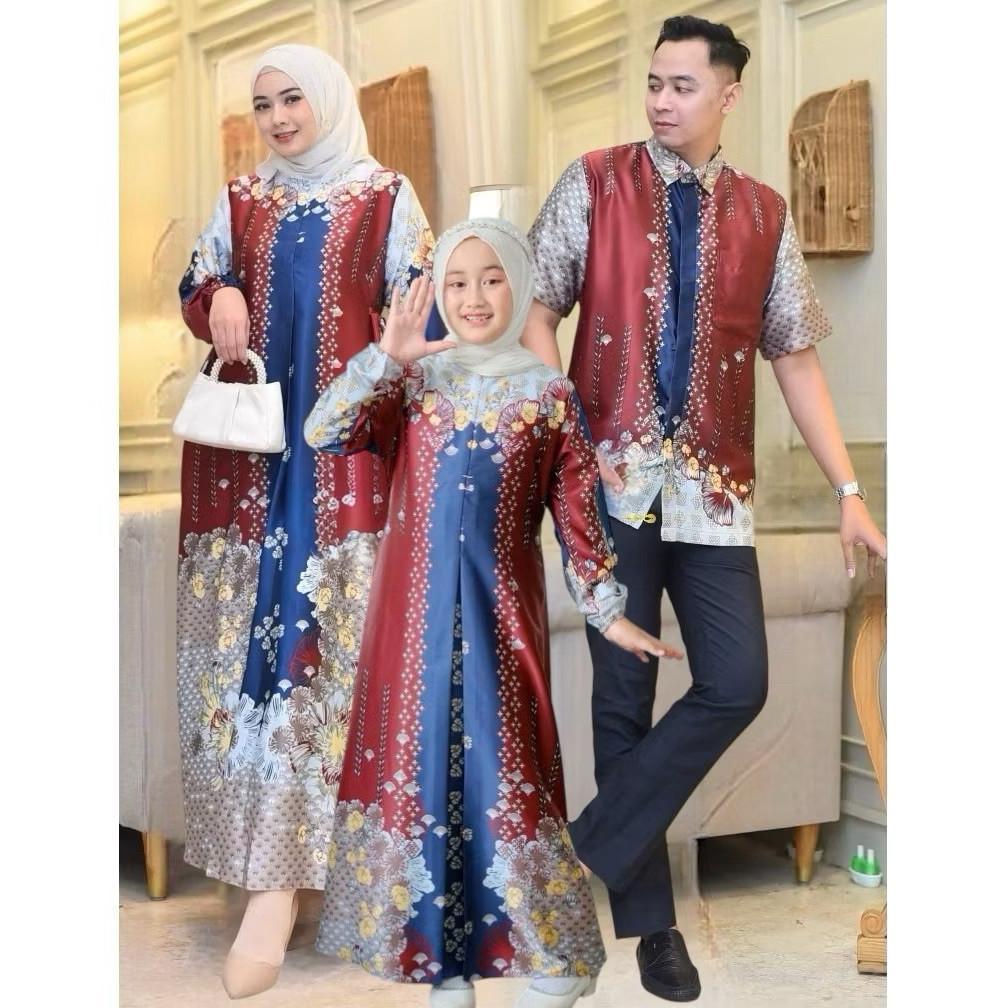 Grade Ori Sarimbit Keluarga Lebaran 2026 Set Couple Pasangan Bahan Silk Premium Couple Keluarga