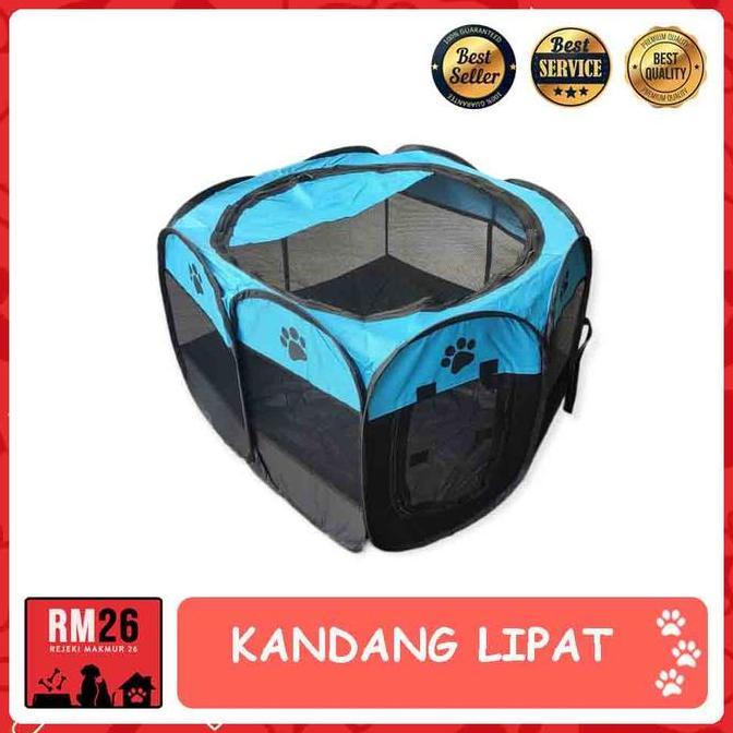 KANDANG LIPAT PORTABLE TENDA PAGAR ANJING KUCING
