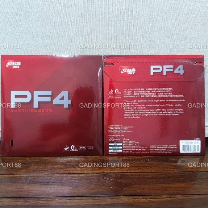BEBAS ONGKIR - Karet bet tenis meja DHS PF4 40+ - Karet Rubber bat pingpong DHS PF-4