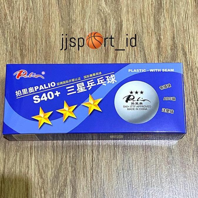 Bola Tenis Meja Bola Pingpong Palio 3 Star 40+ Isi 10