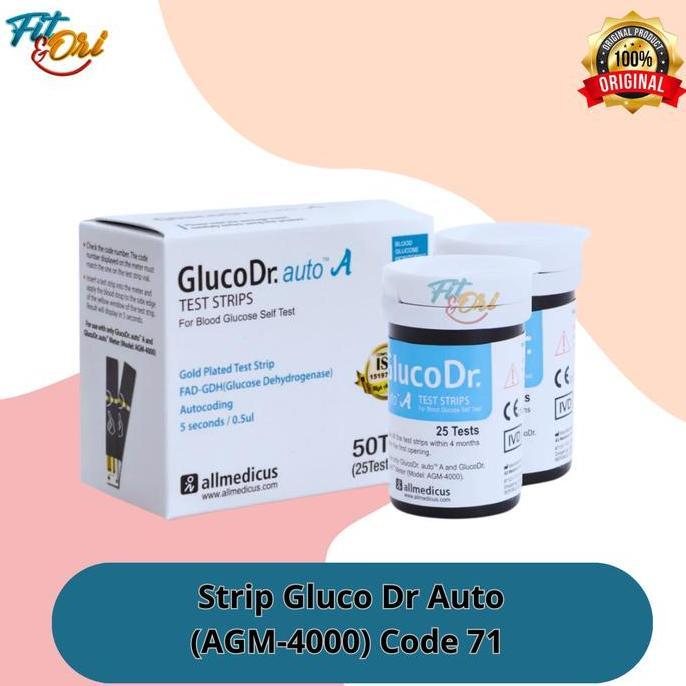Gluco Dr Auto isi 50 test strip / Strip gluco Dr auto AGM4000 Code 71
