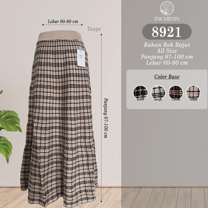 Rok rajut motif panjang import tebal dan halus wanita - 8921