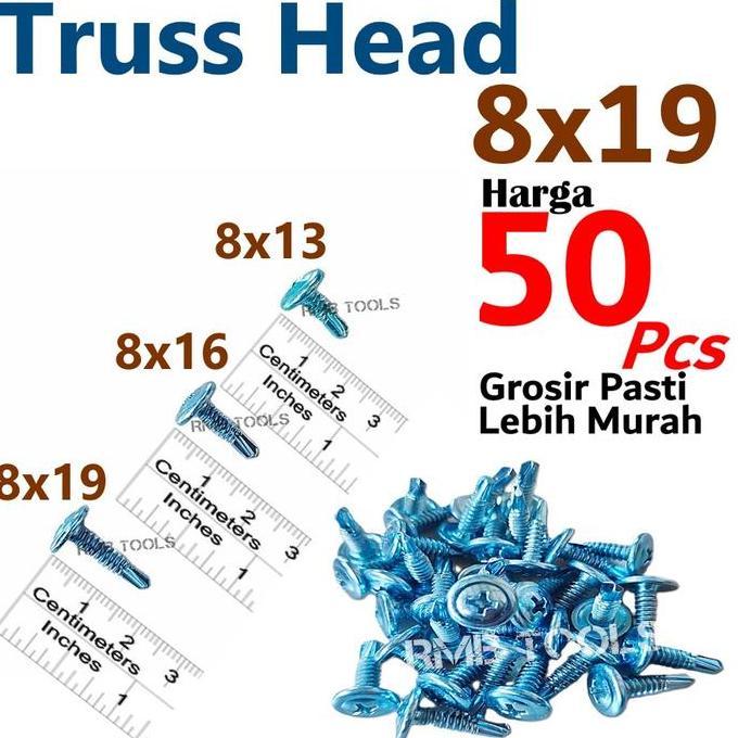 Sekrup Roofing Truss Head SDS 8 x 19 mm / Sekrup Truss Head SDS 8 x 19 terlaris