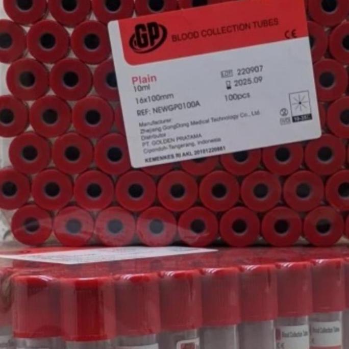 tabung plain 10 ml gp vacutainer 10 ml tube