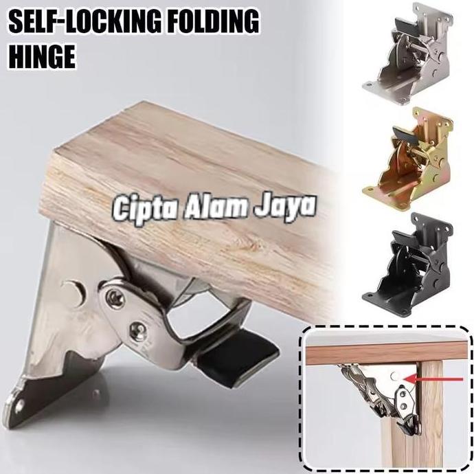 ESOKUIKI Braket Engsel Kaki Meja Lipat Engsel Siku Kaki Meja Lipat 90 Derajat